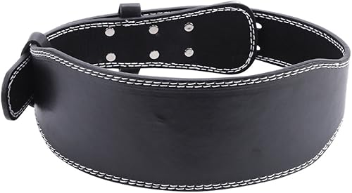 Cinturones de levantamiento de pesas de PU para hombres y mujeres, ajustables con hebilla, soporte trasero para levantar