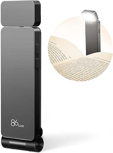Miniatura 1 de Luz de libro, luces de lectura recargables para libros en la cama, lámpara LED ultraligera con clip con 3 colores ámbar y atenuación continua para