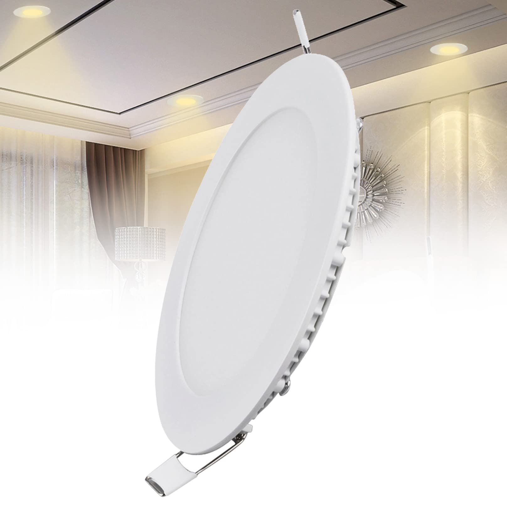 Ttiiloe Daylight White 9W Led Recessed Ceiling Light, 4500K Ultra-Thin Spotlight, Hole Φ 130 Mm, 540Lm Led Integrated Downlight For Hallway Corridor Kitchen
