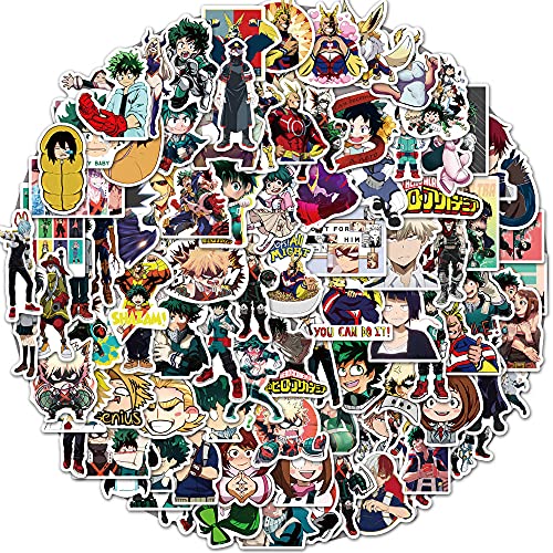 My Hero Academia Stickers, Anime Stickers 100 PCS, Waterproof Vinyl Stickers for Laptop Skateboard Stickers for Teens Anime Lover Gift