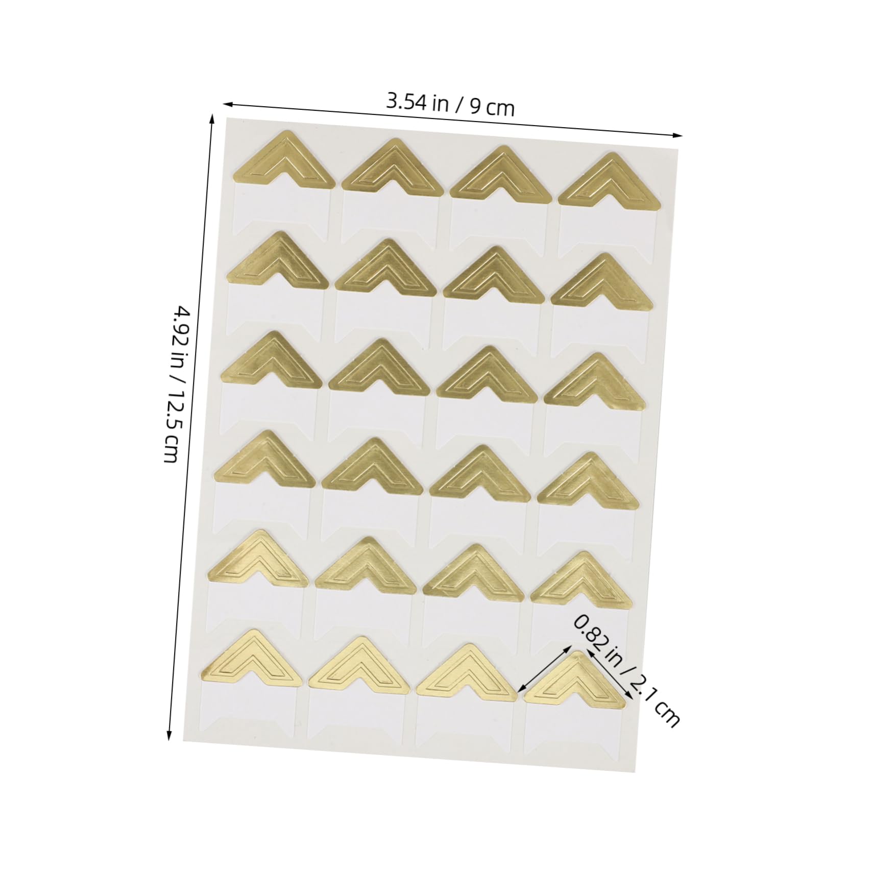 DOITOOL Self-Adhesive Photo Corner Stickers 10 Sheets Set Scrapbook Borders for Photo Album Journal and Gold Design