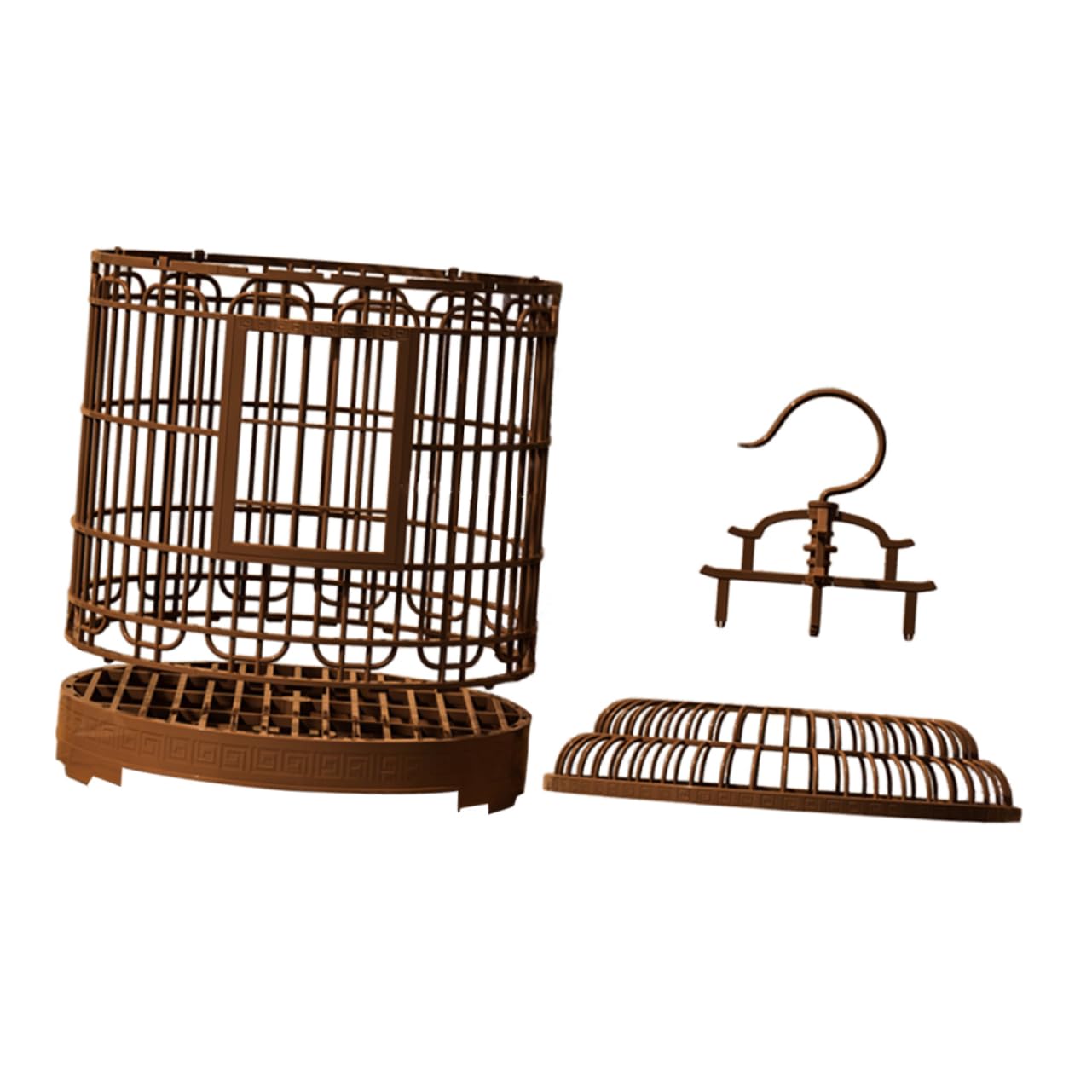 CIMAXIC Wide Bird Cage Vintage Plastic Large Birdcage Villa Parrot Carrier Portable Cage Decorative Birdcage