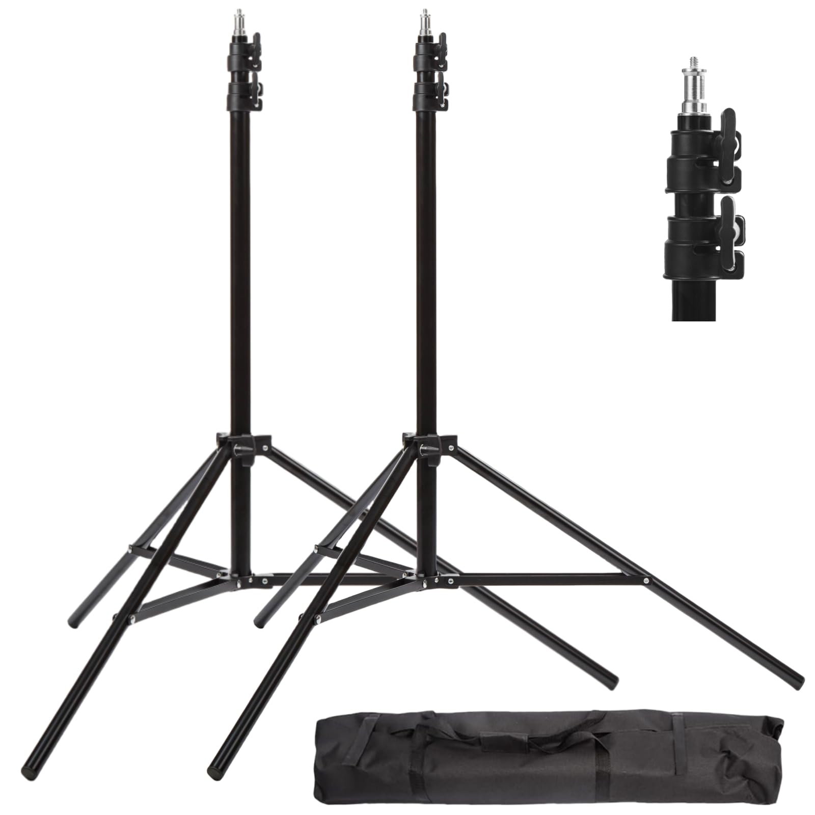 Hwamart Soporte Tripode de Luz para Fotografía en Estudio, Profesional Soporte Kit de iluminación para Vídeo Retrato y Fotografía de Iluminación Reflectores Softboxes, 2 Piezas con la Bolsa