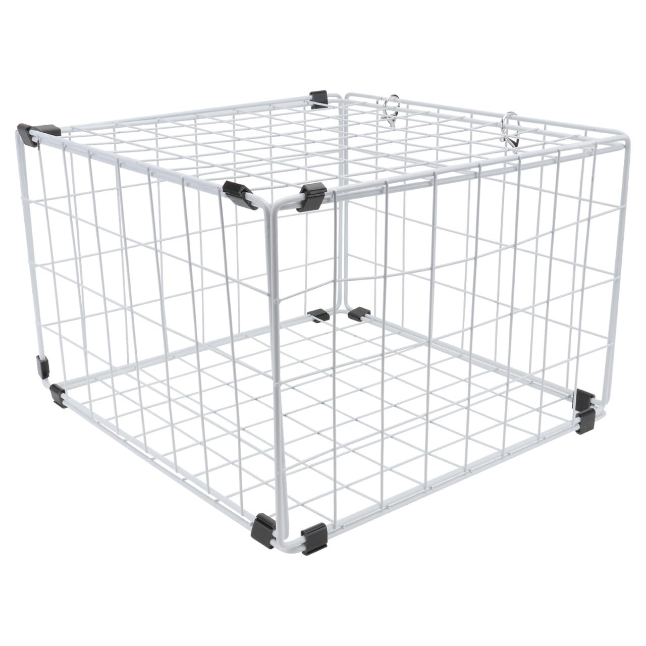 Jaula para gatos plegable que reduce el estrés gracias a su diseño transparente de hierro blanco