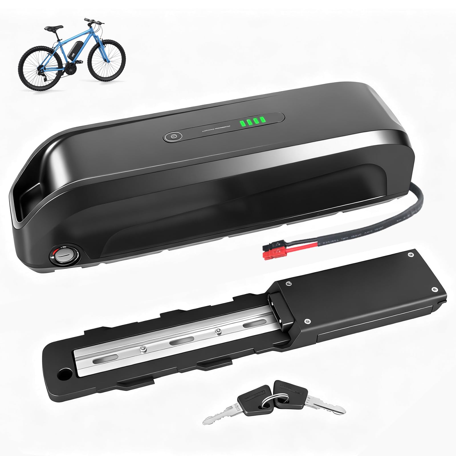 48V 15Ah Batterie Velo Electrique, Batterie vélo électrique avec BMS Intelligent 30A, Batteries 48v Lithium ION pour Roue de Conversion Bafang 250W-1000W et Autres vélos électriques