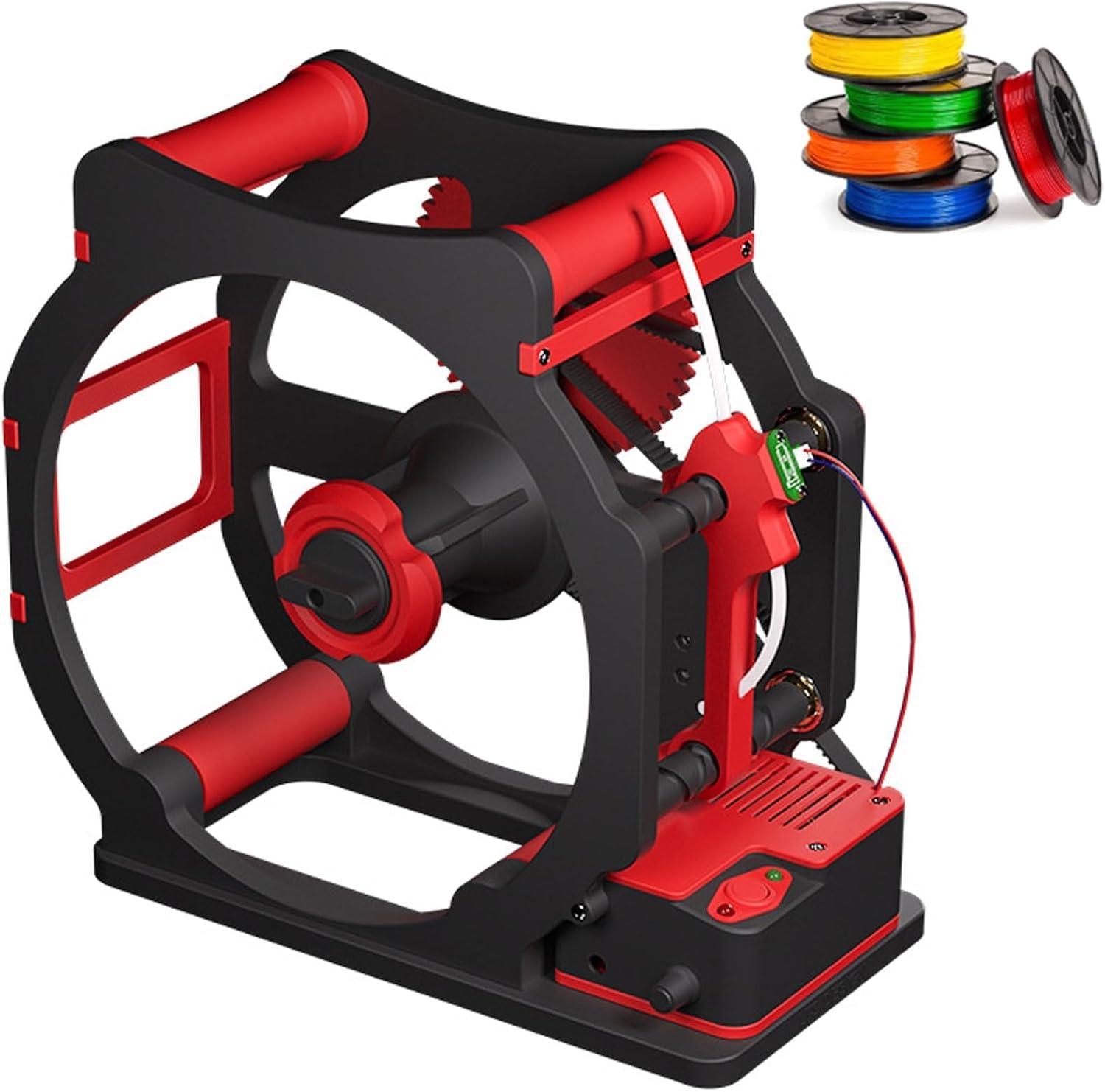 LMRXOFE Electric 3d Printing Filament Respooler - Smart Startstop, Adjustable Speed, Industrial Spool Rewinder For 1kg Filaments & Welding Wire, Efficient Wire Winder