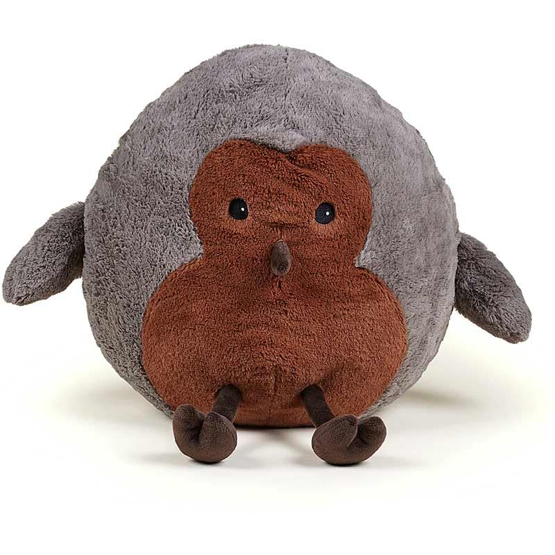 Warmies Robin Supersized Soft Plush Toy Cushion, Cuddly Animals for Kids & Adults, Ultra Soft Faux Fur, plush pillow,