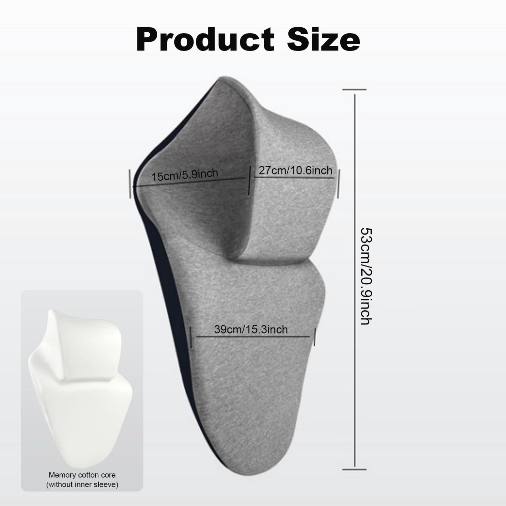 Supporto al collo per sedia da ufficio cuscino per pentola ergonomica in memory foam con sedia da scrivania a cinghia regolabile cuscini a testa di spugna elastico per seggiolino per auto e uffi