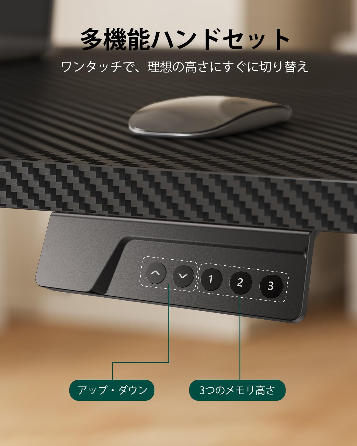 Amazon | FEZIBO 昇降デスク ローデスク 高さ48-72cm 幅100cm オフィス