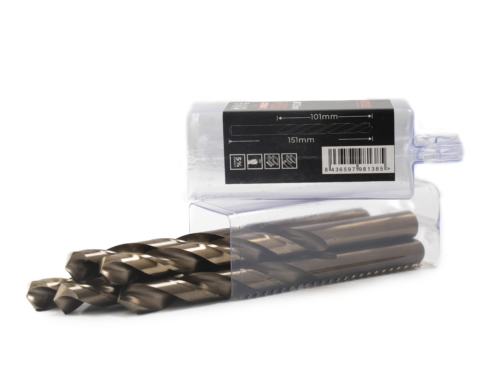 Brocas para metal HSS DIN338 M35 cobalto de 7-13mm (paquete de 5 unidades) (12mm)