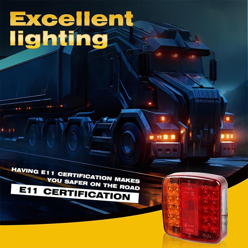 2025 Wireless Trailer Light Kit Rechargeable Trailer (with Strong Suction Cup Base) Magnetic Wireless Tail Light LED Light (1-set)