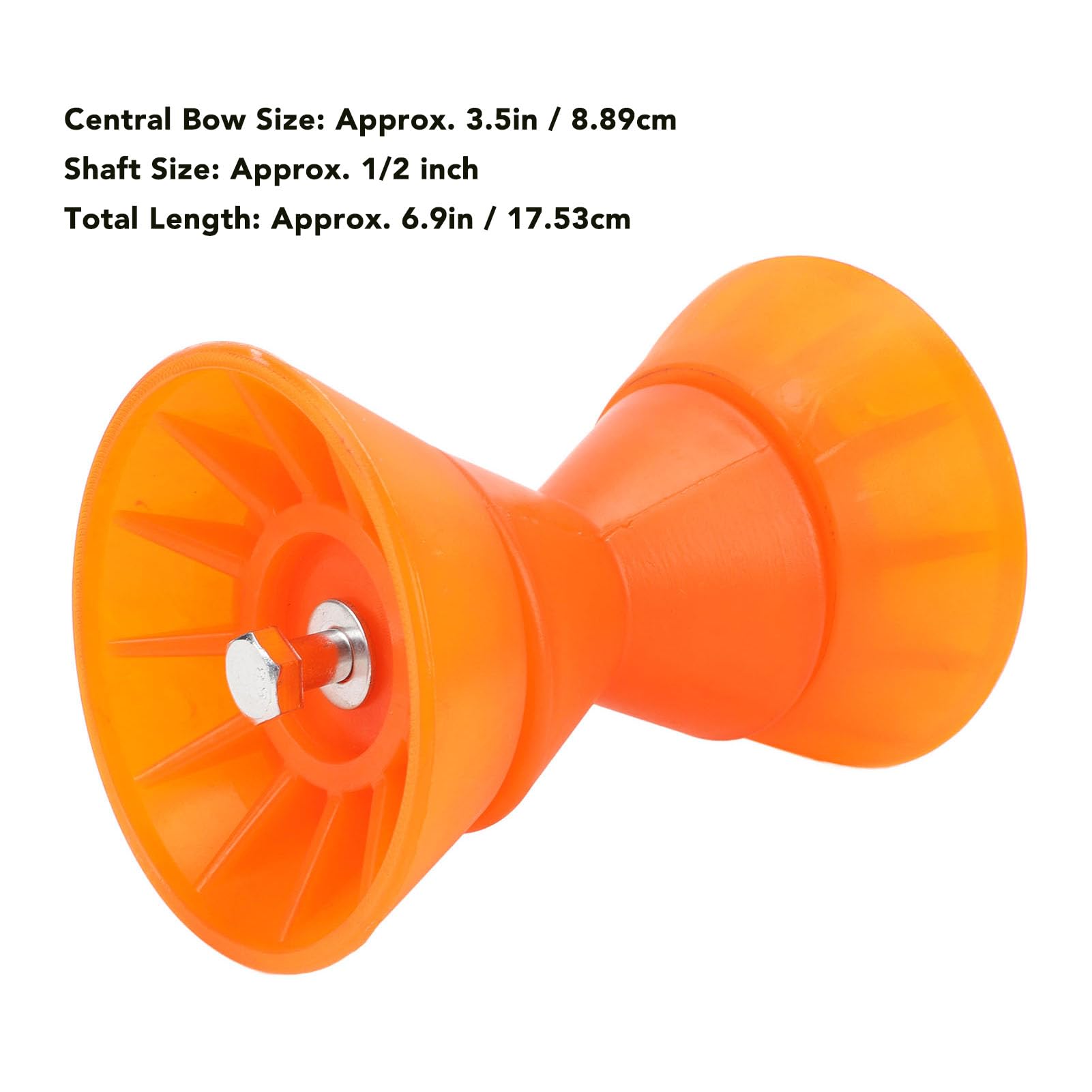 3.5 Inch Boat Trailer Bow Roller Stop, Boat Trailer Roller Assembly with 1/2 inch Shaft, Made of High Strength PU, for Boats, Yachts, and Ships, with 3.5 Inch Bow Roller