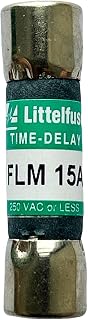 New FLM 15A FLM015 FLM-15 FLM-15A 250Vac Time Delay Fuse, Pack of 10