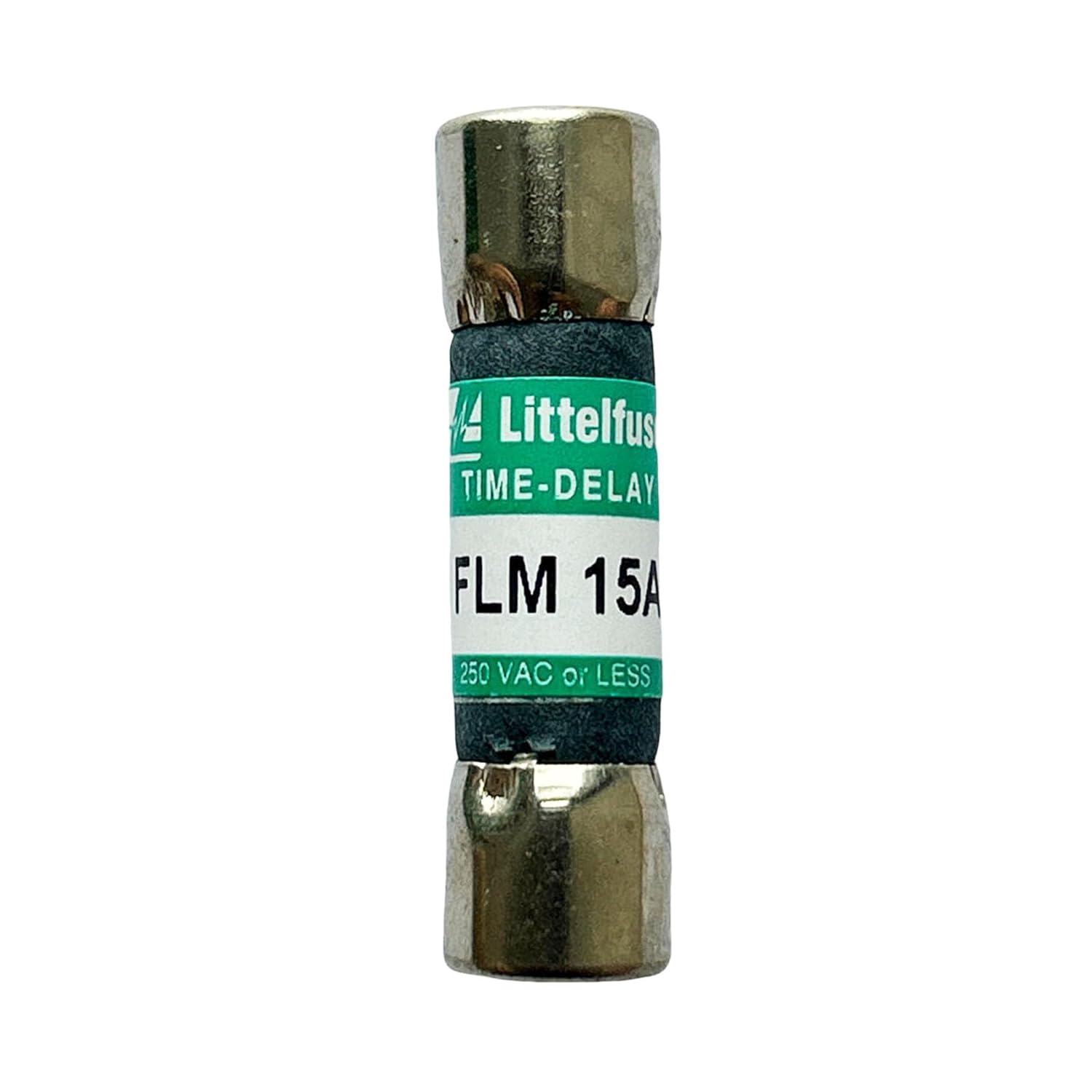New FLM 15A FLM015 FLM-15 FLM-15A 250Vac Time Delay Fuse, Pack of 10