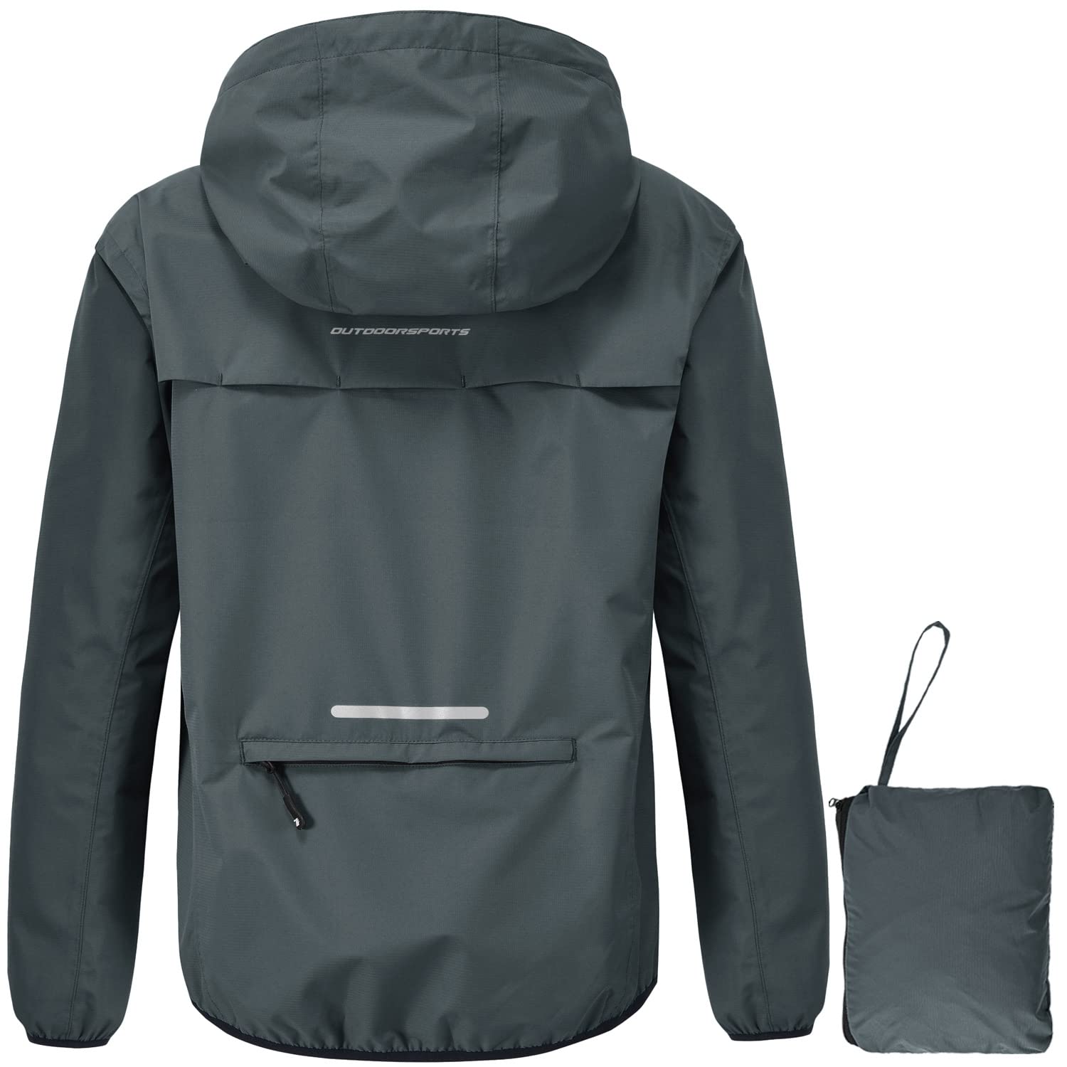 donhobo Giacca impermeabile da donna, leggera, impermeabile, antivento, traspirante, per le mezze stagioni, impermeabile, con cappuccio