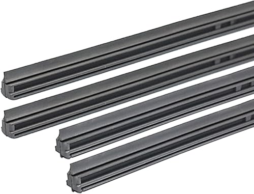 Miniatura 7 de jeseny Tira de repuesto para limpiaparabrisas de automóvil, 4 piezas, de silicona sin marco, de 26 pulgadas, ajustable, impermeable, sin hueso,
