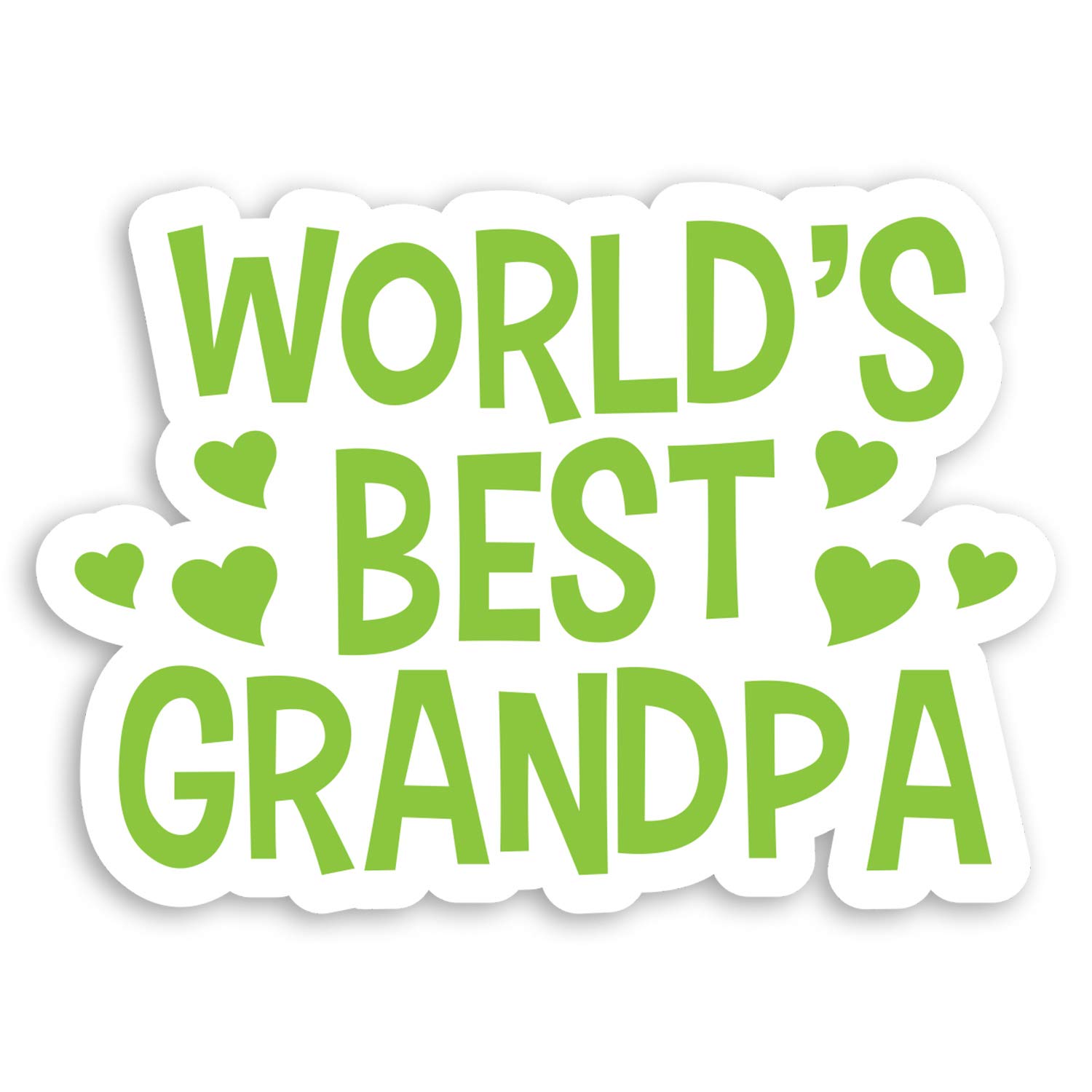 Destination Vinyl Ltd Multi 2 X 10Cm World's Best Grandpa Vinyl Stickers - Fun Cute Sticker #29216