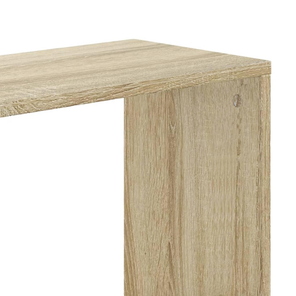 Libreria in rovere Sonoma, 5 ripiani, 80,5 x 23,5 x 162,5 cm, in legno, divisorio per ufficio, soggiorno, cameretta dei bambini
