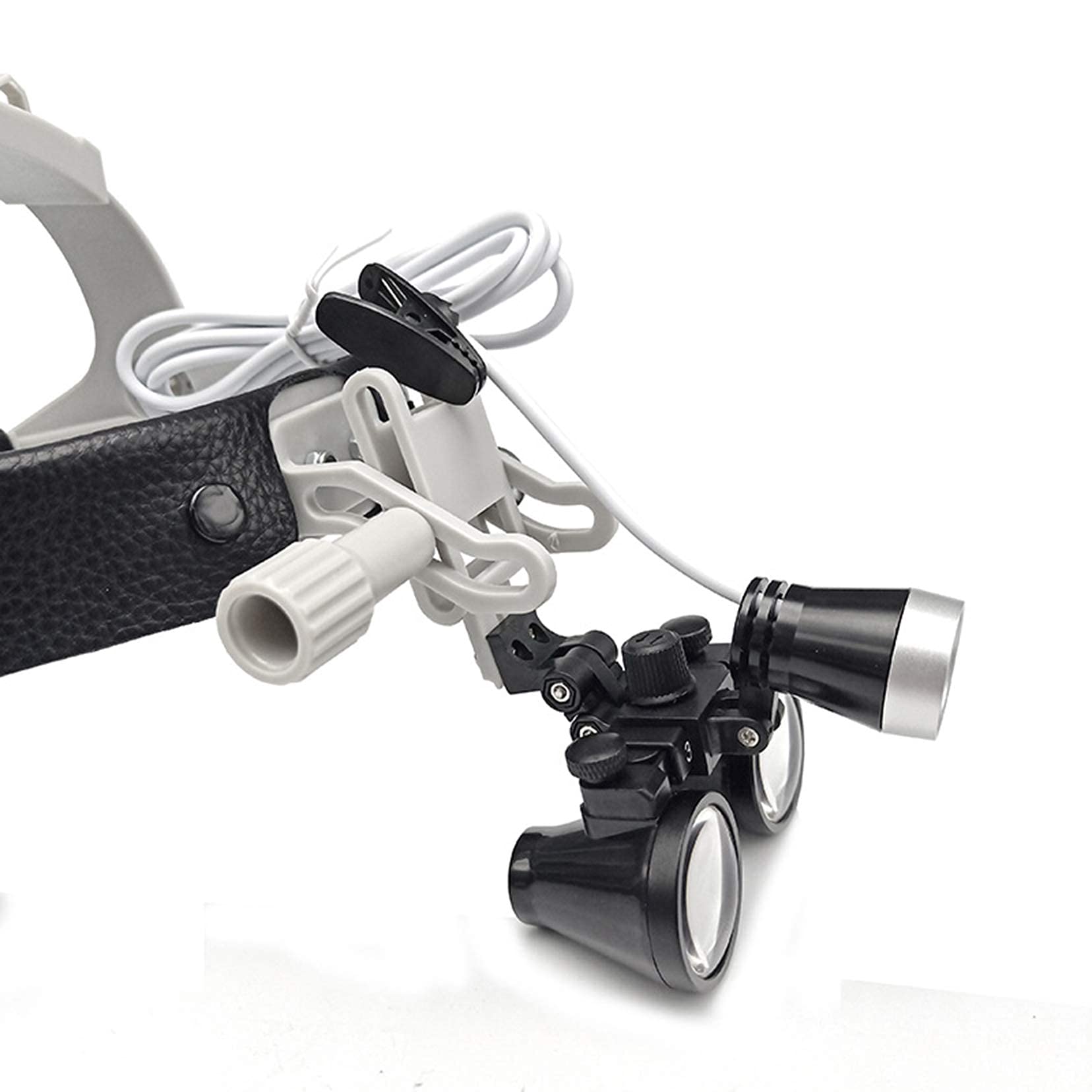 YCQYM Loupe dentali, 3,5 Volte dentistica dentali chirurgiche binoculari Medici, Lecca binoculari dentali di ingrandimento, ingrandire la chirurgia odontoiatrica con Faro, Porta a loupe