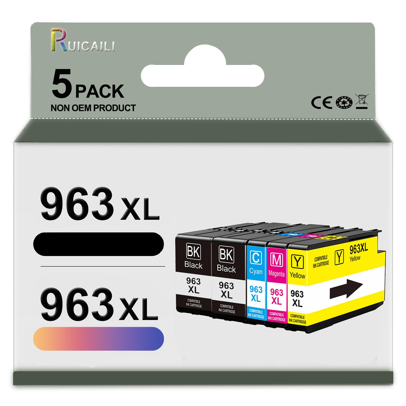 NMJETPRINT 963XL Tintenpatronen kompatibel mit HP 963 XL Multipack mit Chip kompatibel Neue Verwendung für HP OfficeJet Pro 9010 9012 9014 9015 9016 9018 9019 9020 9022 9025