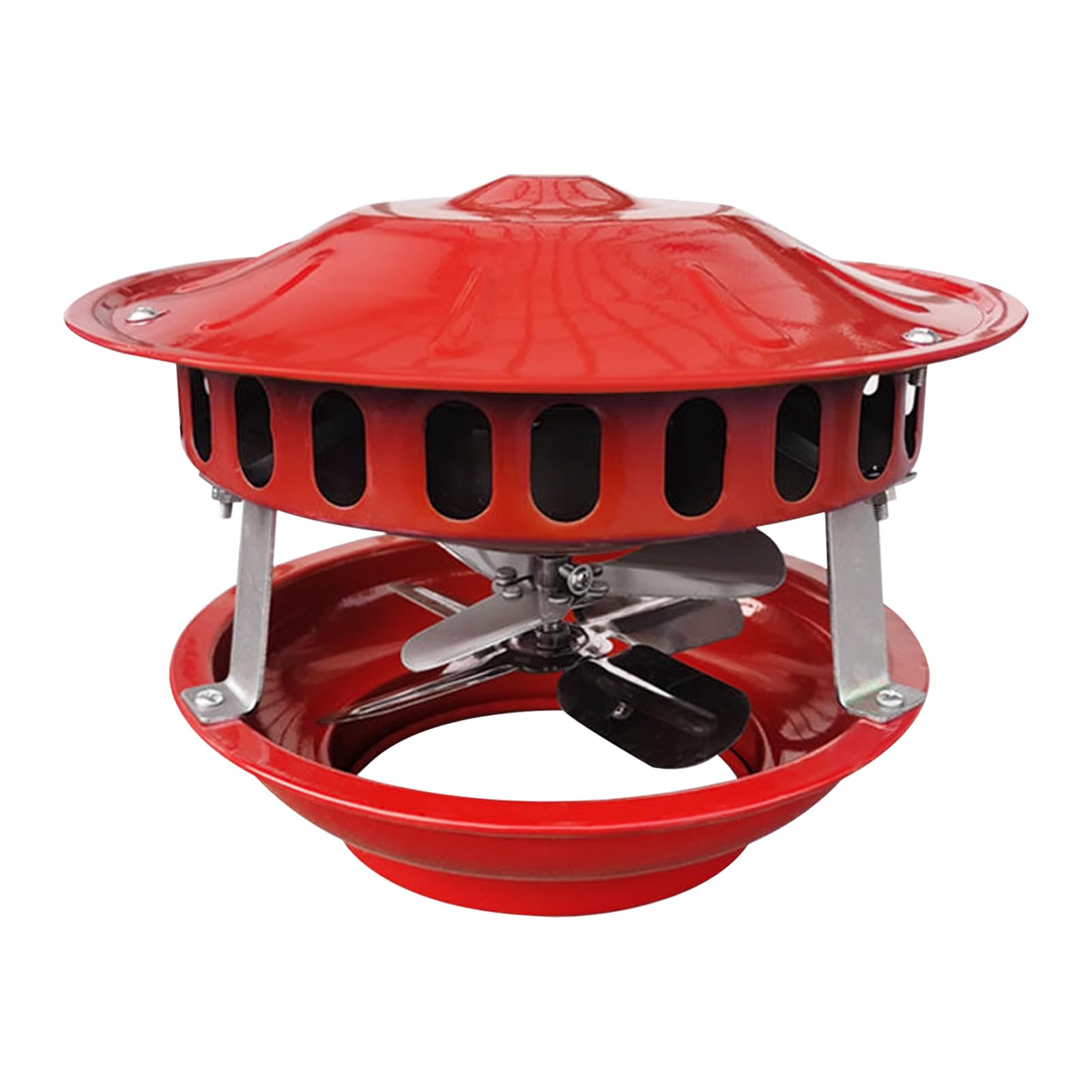 Extracteur de Fumée 100W, Ventilateur de Cheminée 12-21cm Extracteur de Fumées avec 7 Pales Ventilateur de Cheminée à Double Tête Silencieux Extracteur de Fumée
