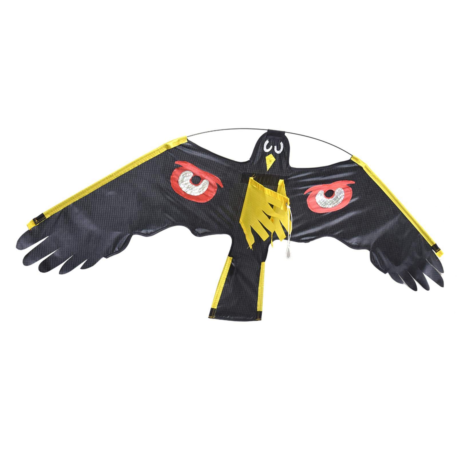 Cerf-volant Effaroucheur Oiseaux En Forme D'aigle – 125x60 Cm, Nylon Et Fibre De Verre, Pour Jardin Et Ferme
