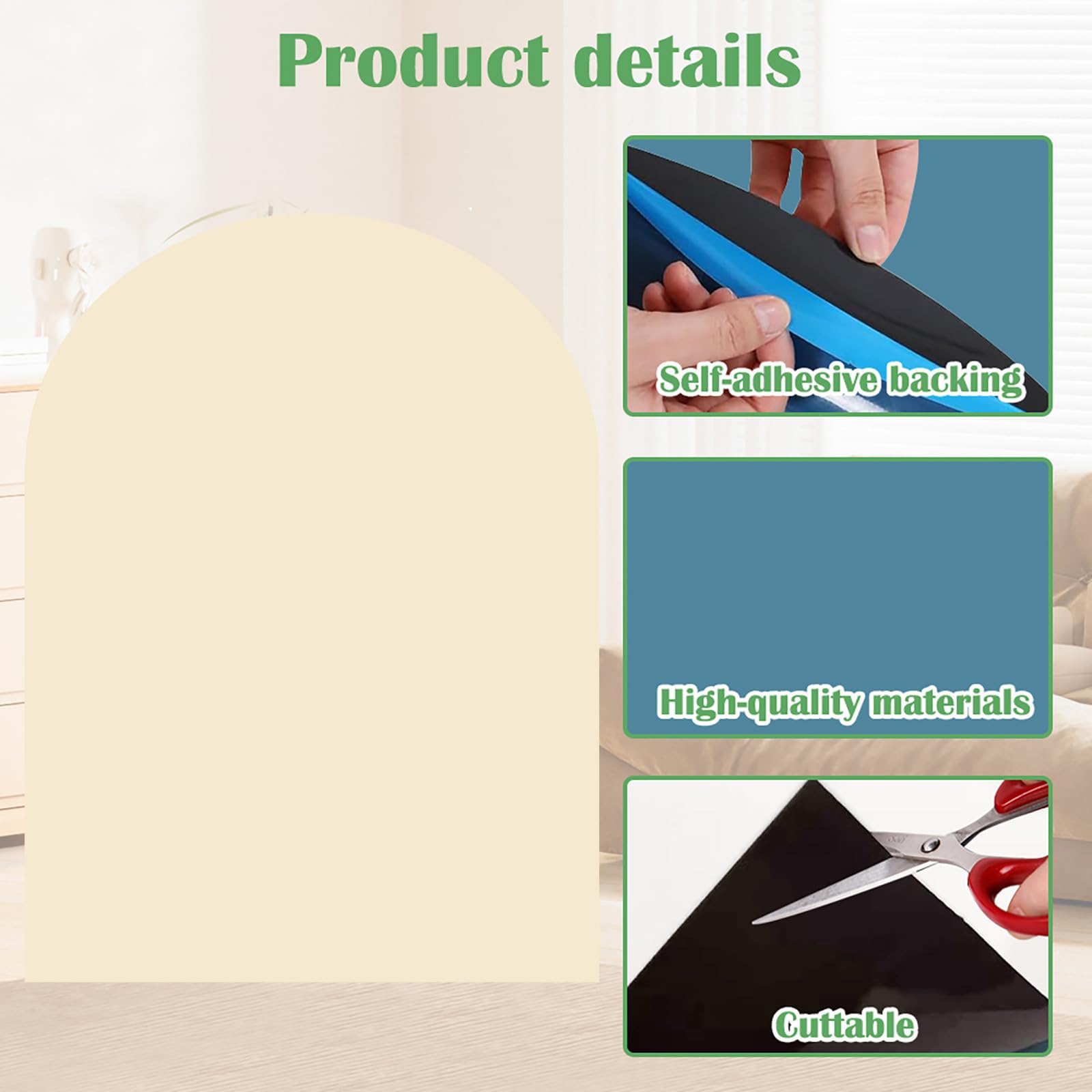 Pizarra Magnética para Niños, Pared Adhesiva Infantil 80x100cm con Tiza, Borrable Pizarra Magnetica, para Decoración para Habitaciones Infantiles, Colegio,Oficina (Blanco Marfil)