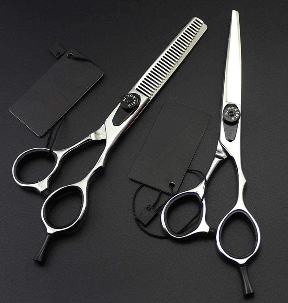 Ciseaux de barbier 6 pouces et ciseaux amincissants pour coupe de cheveux