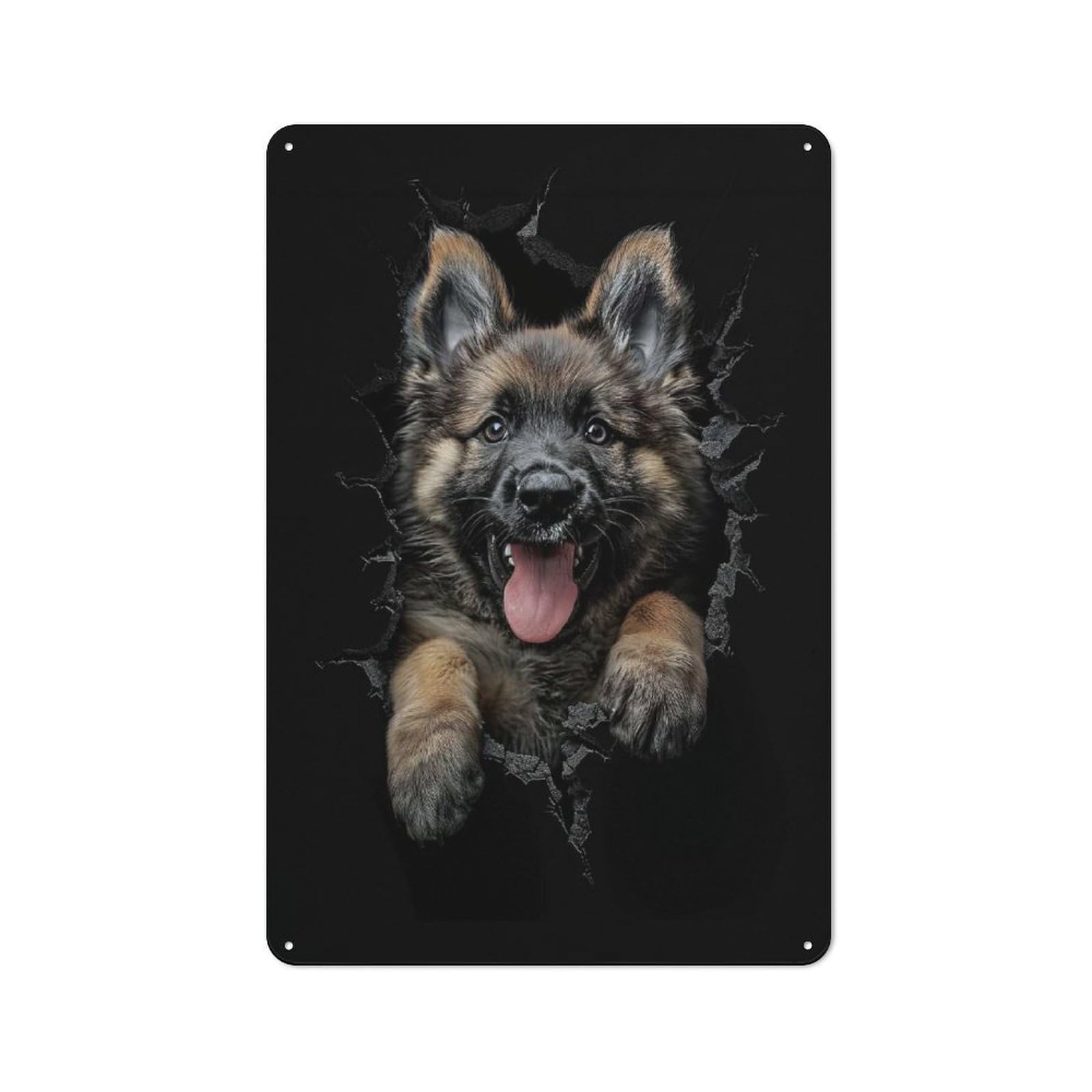 Junmoney Style-24 Norwegian Elkhound Rustic Tin Sign 30X20cm For Studio Or Craft Room, For Kitchen, Dining Room And Home Bar Wall Decor