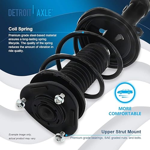 Miniatura 1106 de Detroit Axle - Puntal delantero para Hyundai Sonata 2012-2014 2012-2015 Kia Optima, puntal lateral izquierdo con montaje de resorte helicoidal 2013