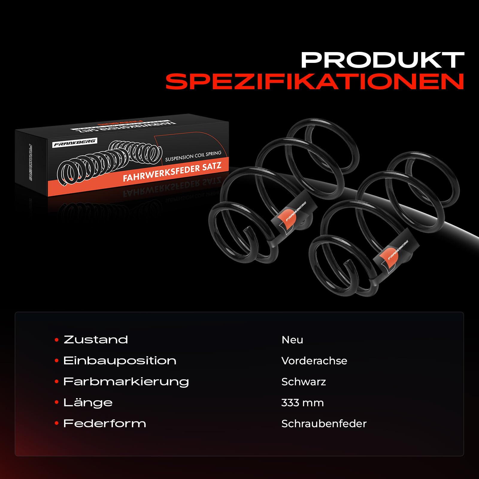 Frankberg Sprężyny; sprężyny podwozia; łożysko sprężynowe; amortyzator; sprężyna; sprężyna; odbojnik; sprężyna spiralna; zestaw sprężyn; sprężyny sprężynowe; sprężyna śrubowa Replace# 546302Y604