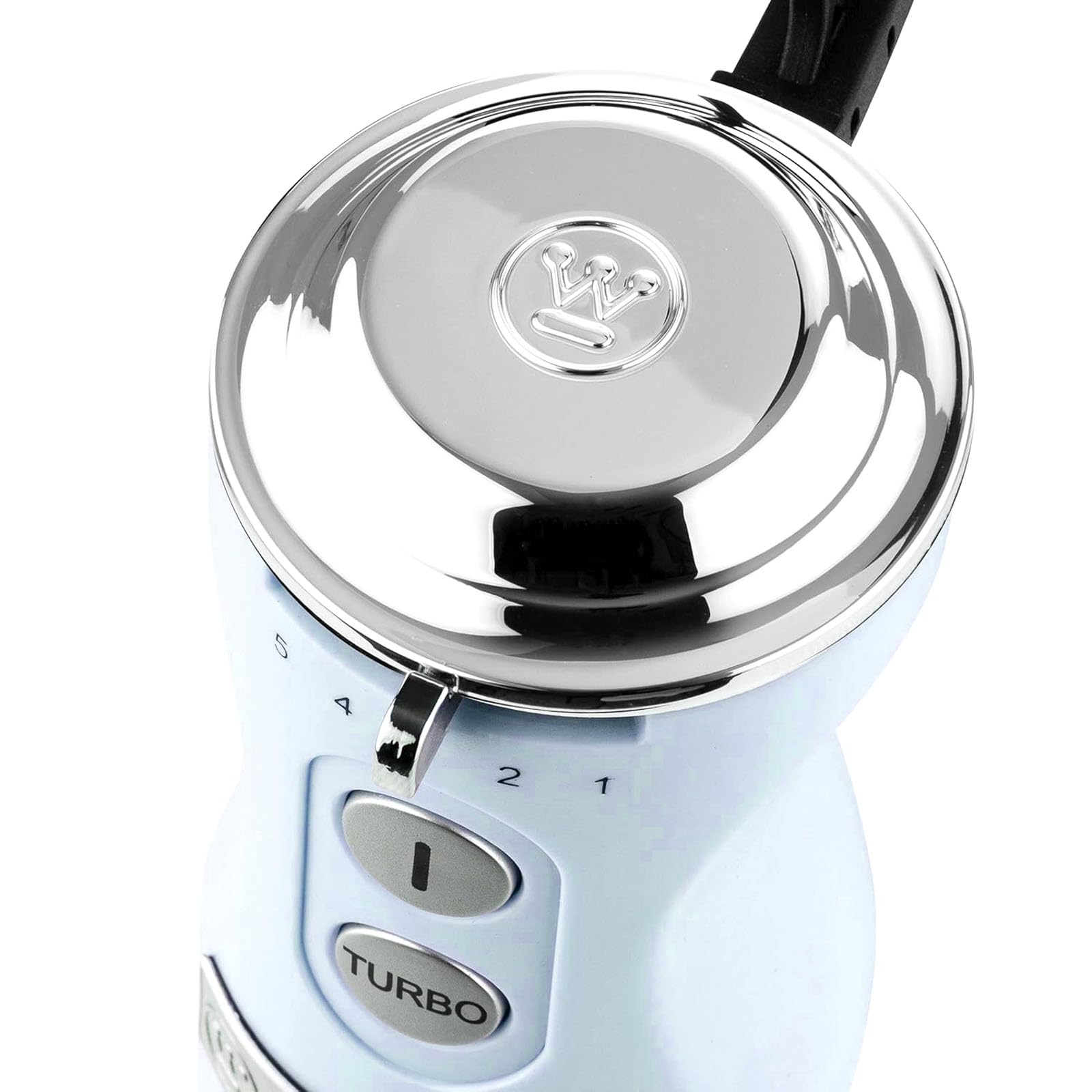 Westinghouse Rétro Mixeur Plongeant, 4 Vitesses + Turbo, Lame en Acier Inoxydable, Pied Mixeur Amovible, Poignée Ergonomique, 600 W, Bleu Clair
