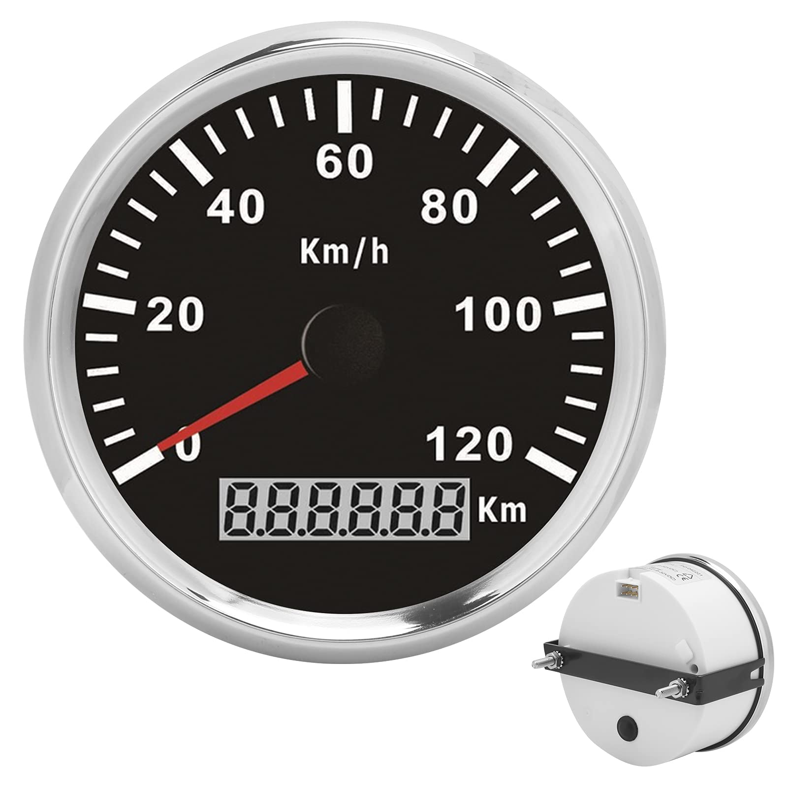 Amazon | 自動車用スピードメーター、3‑3 / 8In 0‑120Km / H防曇湾曲