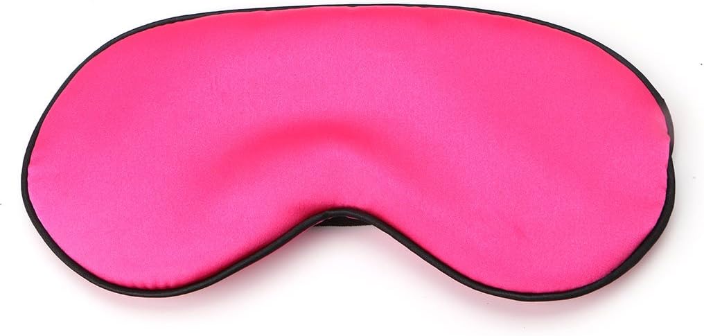 Silk Sleep Mask for A Full Night’s Sleep,Comfortable and Super Soft Eye Mask with Adjustable Strap, for Travel, Nap, Meditation, Blindfold for Women, Men (Hot Pink)