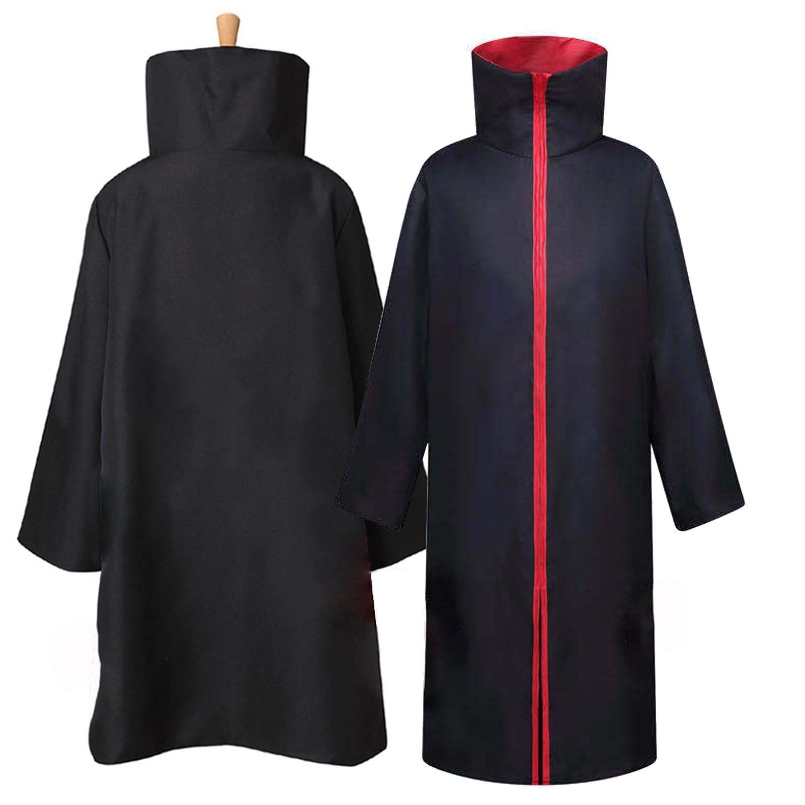 Akatsuki Mantello Costume da travestimento per bambini, adulti, Halloween Fan Degli Anime, Akatsuki Cappotto per Carnevale (L)