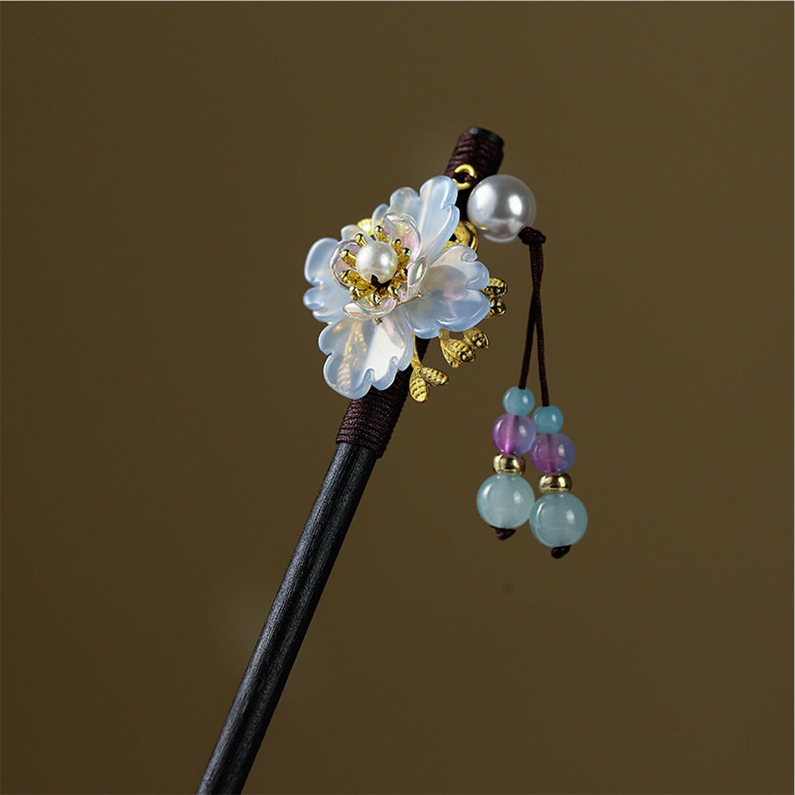 Set 4 Bacchette Per Capelli Cinesi Retrò Con Fiori E Nappe – Eleganti Forcine In Lega Metallica Per Donne E Ragazze