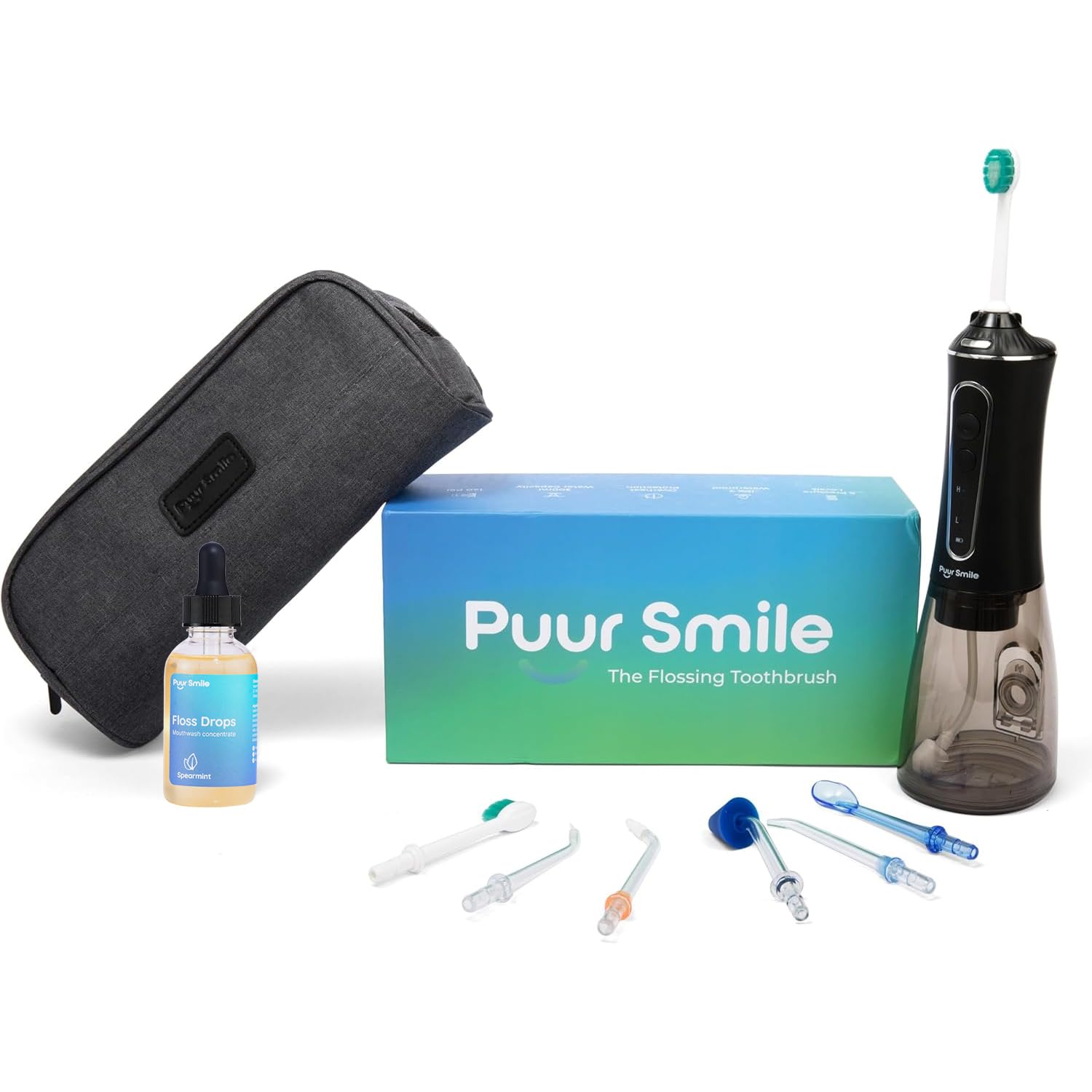 Complete Oral Kit - Dental Care Treatment Water Flosser Floss Drop Serum Replacement Tips
