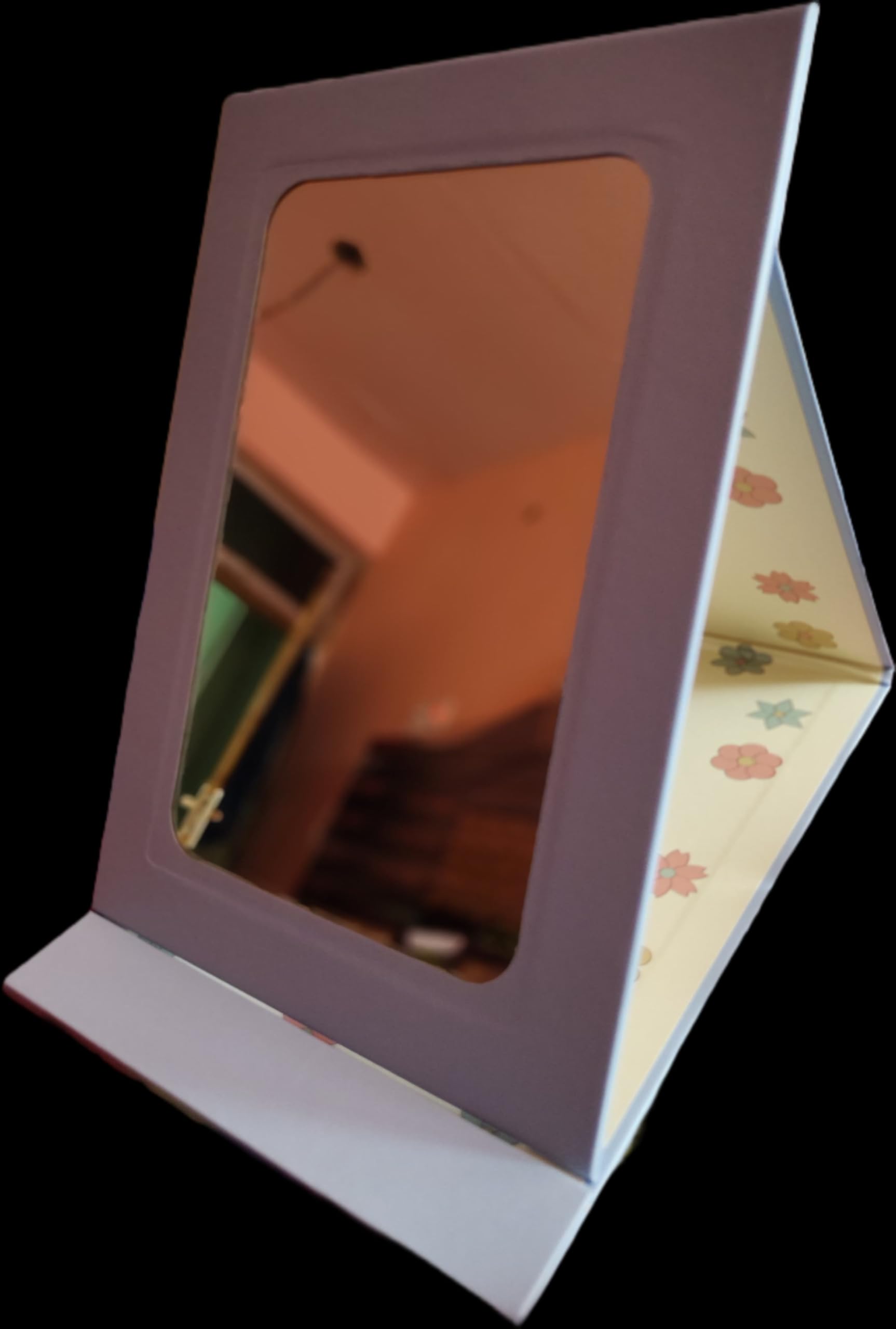 Cute Cartoon Portable Folding Travel Vanity Mirror with Stand, Cartoon Print Vanity Mirror for Kids,Women-Rectangular Tabletop Mount for Desk,Caming,Travel (Multicolour Pack of 1)-image-23
