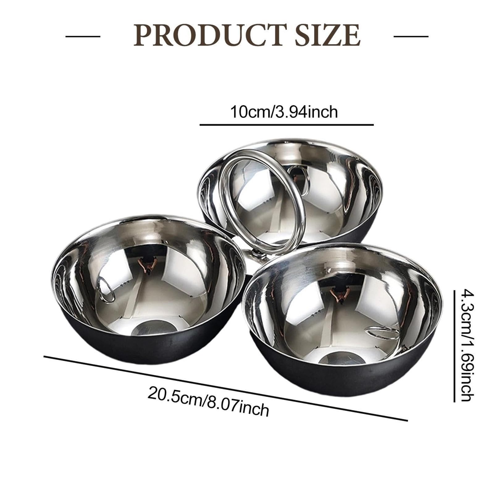 Plat à trois compartiments en acier inoxydable pour adultes et enfants offrant une grande durabilité pour les familles. Assiette portable pour collations