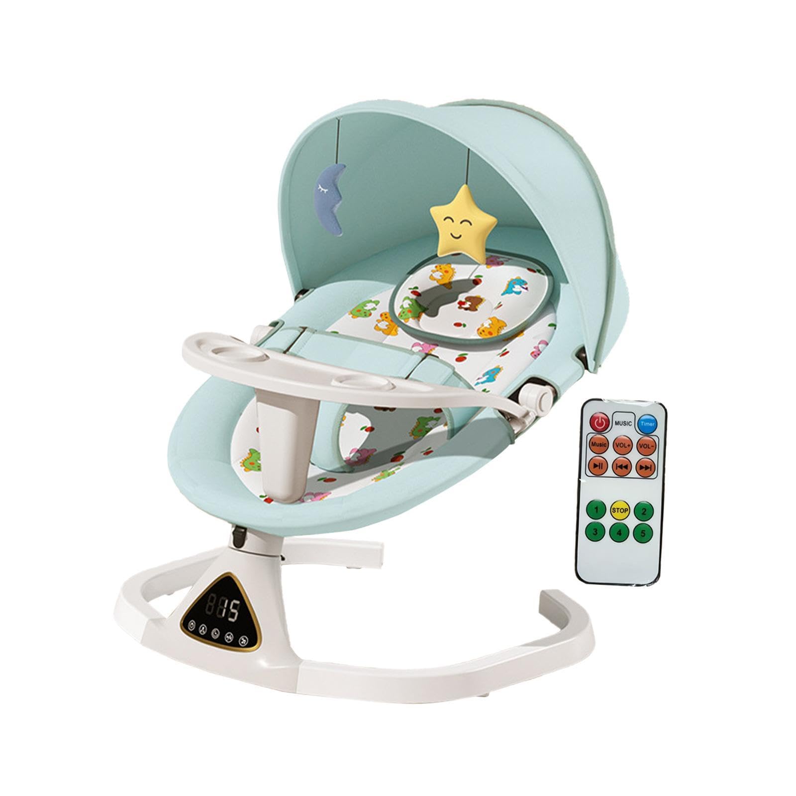 Electric Baby Swing Multiuse Comfortable with 5 Swing Speeds Portable Babies Green|Baby| Baby Gear| Baby Swings-image-23