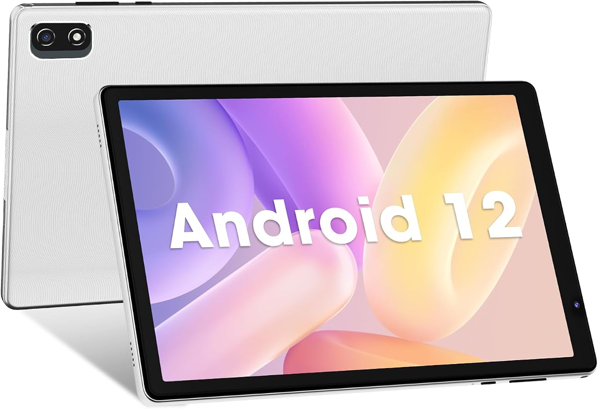 Tableta Android de 10 pulgadas, 2 GB+32 GB, cuatro núcleos, 6000 mAh, 10,1" HD IPS – Plata