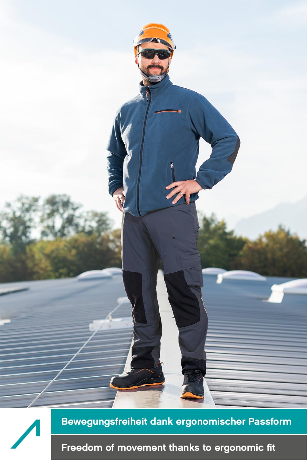 ACE Giacca in pile da uomo - calda giacca outdoor senza cappuccio per uomo - zip a tutta lunghezza e tre tasche