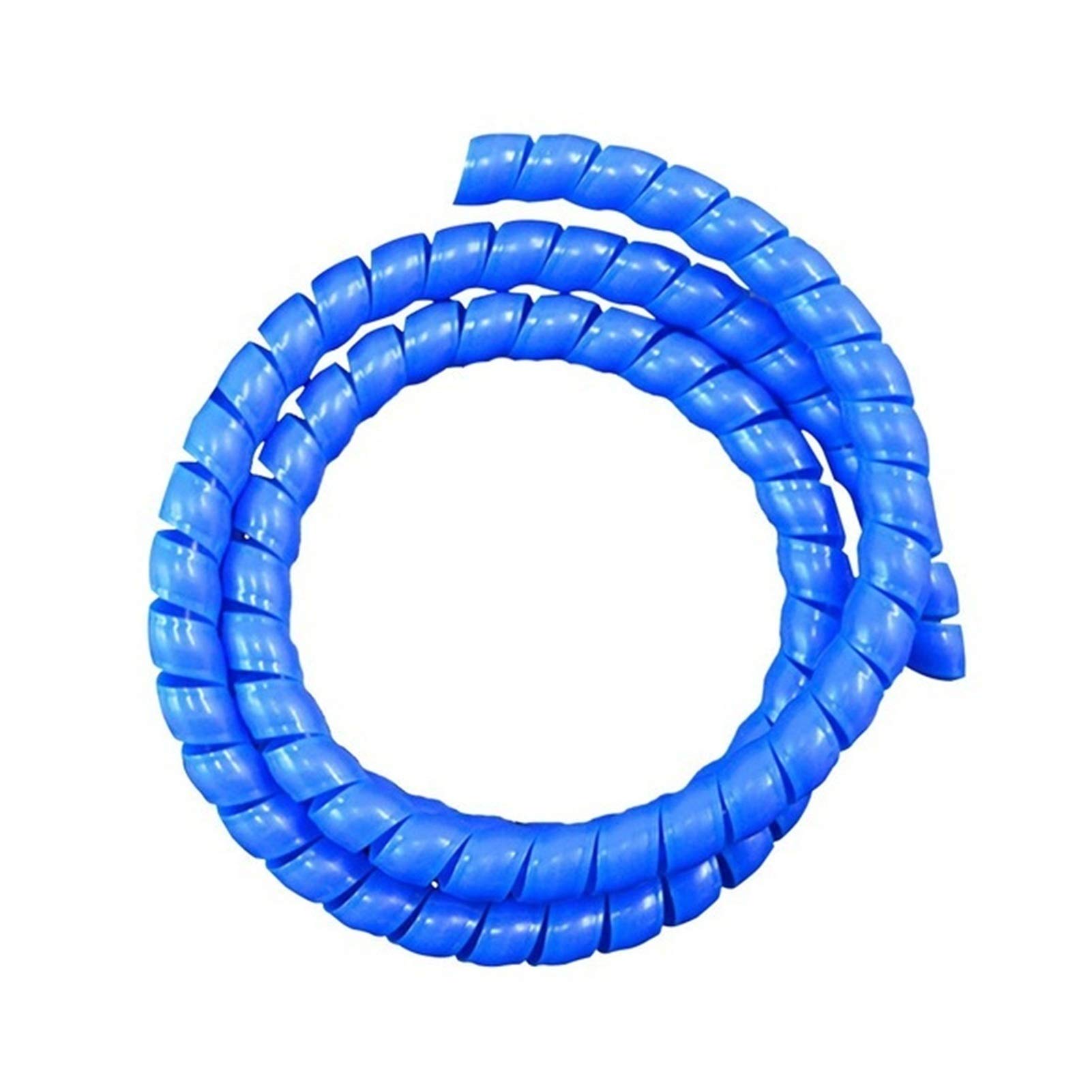 Organizador de cables en espiral azul de 8mm y 2 metros para gestión de cables