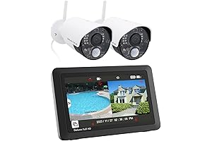 1080p Deluxe Security Camera System with 7" Touchscreen Monitor