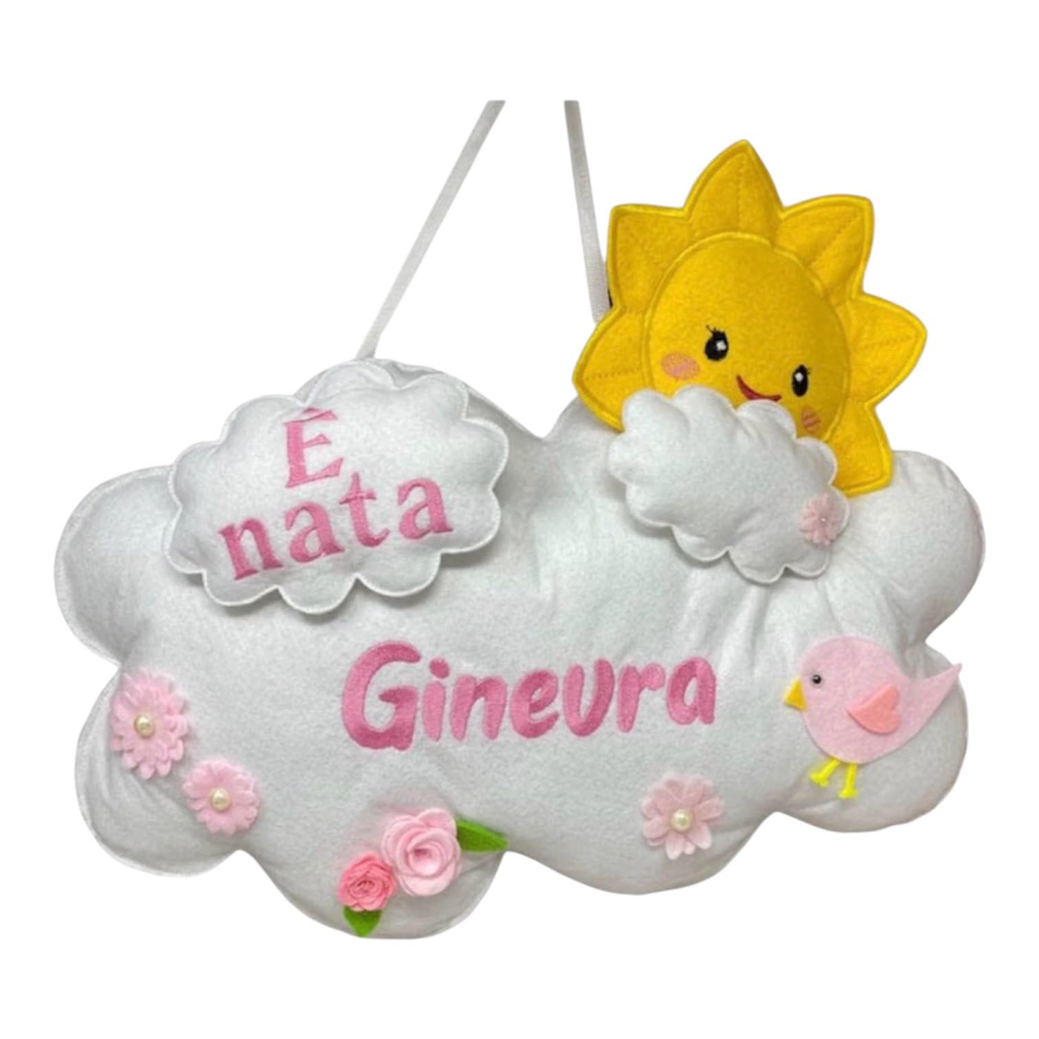 Fiocco Nascita Nuvola con Sole Ppersonalizzato - Coccarda nascita a forma di nuvola con nome personalizzabile - Fiocco nascita Azzurro o Rosa - Fatto a mano - Handmade - Made in Italy - Pri Frog