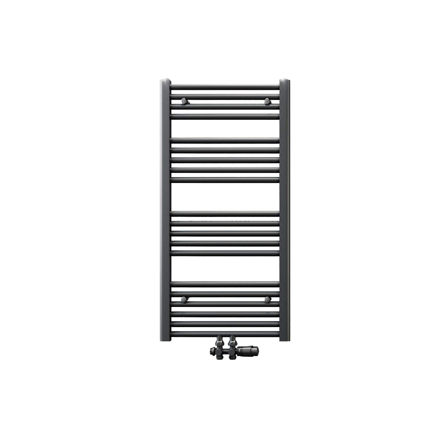 ELEGANT Grzejnik łazienkowy 1000 x 500 mm antracyt z antracytem multiblok termostat grzejnik na ręczniki suszarka do rąk podgrzewacz na ręczniki