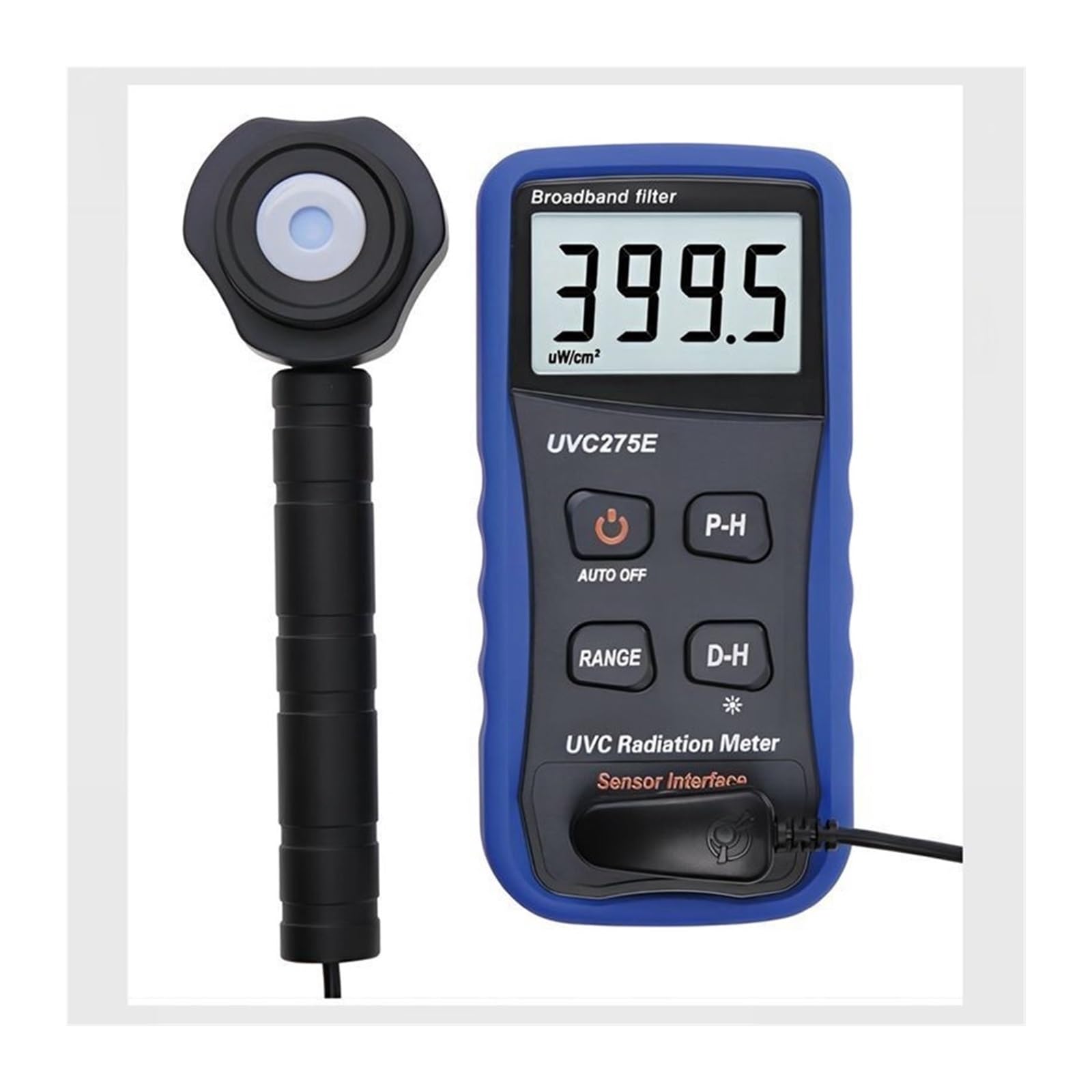 Belichtungsmesser, Strahlungsmessgerät, Breitbandfilter, Wellenlänge 245 nm – 305, kurzwelliger, breiter UV-Strahlungstester, Ultraviolett-LED-Lichtdetektor
