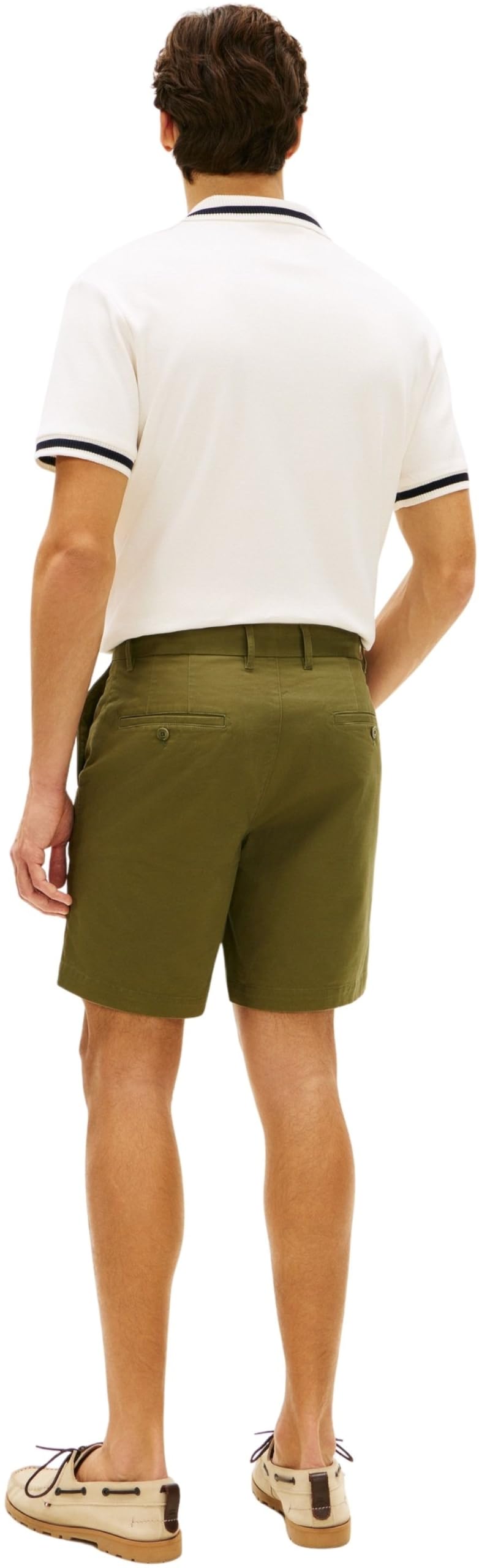 Tommy Hilfiger Herren Chino Shorts Dover Twill aus Baumwolle mit Stretch, Grün (Dark Artichoke), 29W – Ansicht 3