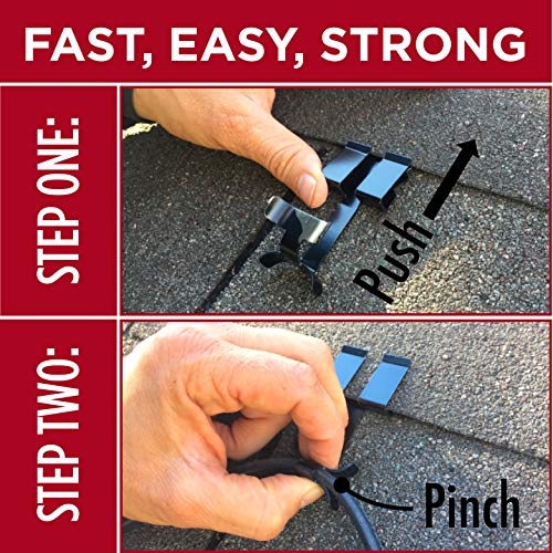 Grip Clip Roof Clips for Installing Heat Tape, Prevents Ice Dam Damage to Roof and Gutters, Simple Nail Free Cable Clips (25 Pack) (.325, Raw Aluminum) - Thumbnail 3