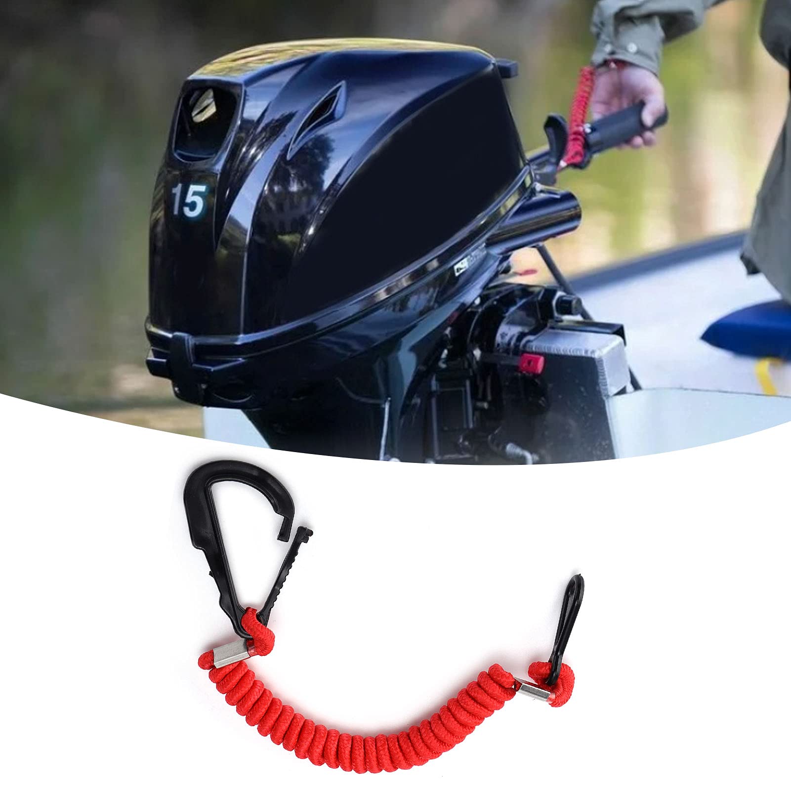 Interruttore a corda intrecciata rosso Mercruiser per emergenza sicurezza
